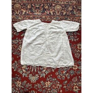 Vtg Handmade  Dress Newborn Baby White Pin Tucks Embroidery 1950’s